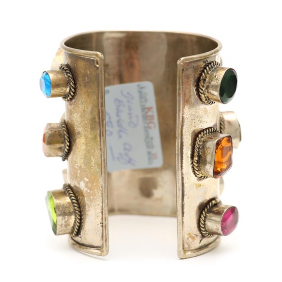 Buddha Statement Multigem Cuff Bracelet - image 4