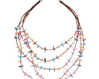 Vintage Zuni Triple-Strand Fetish Necklace