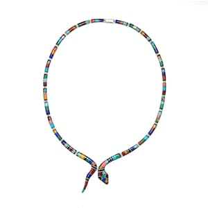 Fijne zilveren ketting met slangeninleg