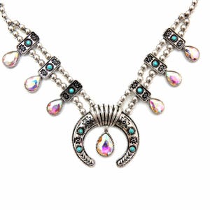 Crystal Squash Blossom Necklace