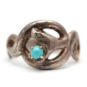 Sterling Silver Turquoise Snake Ring