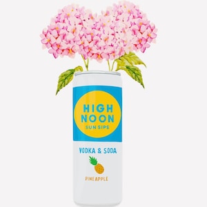 preppy high noon seltzer flower bouquet digital print wall art for dorm