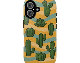 Coque de portable cactus et plantes succulentes du désert - Coques solides, jolie coque de téléphone cactus, Inspiré du désert, cadeau unique, amoureux de la nature