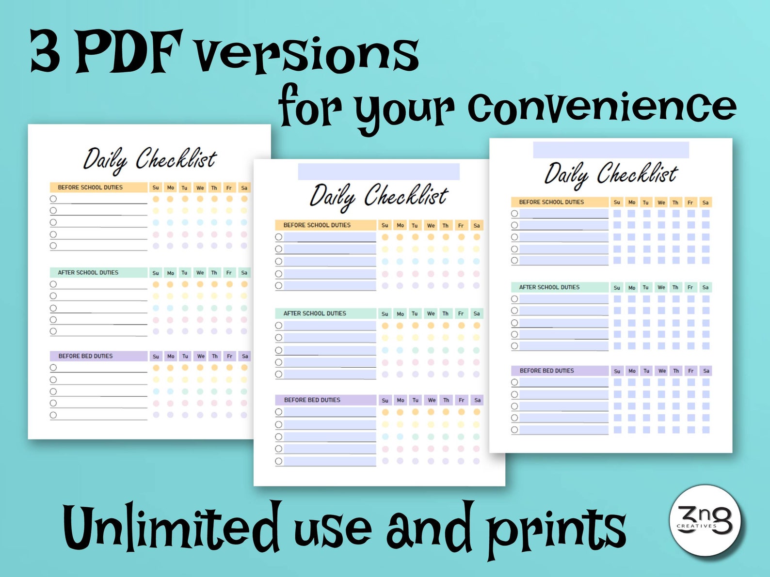 Editable Printable Planner for Kids Chores Daily Planner for 7 Days To ...