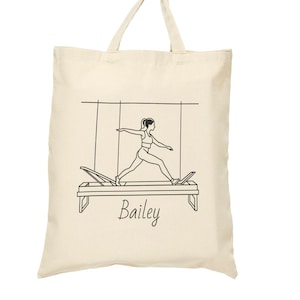 Pilates Gift, Customizable Pilates Girlie Gifts, Pilates Instructor Gift, Tote Bag for Reformer Pilates Lovers, Custom Name Pilates Tote