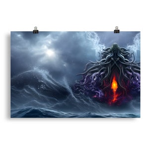 Cthulhu Rising Wall Art Poster Print
