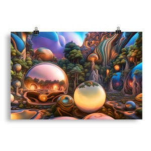 Abstract Surrealism 174 - Psychedelic Wall Art - Poster - Print - Home Decor