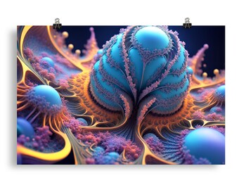 Abstract Fractal Poster Print - Alien Pod Network