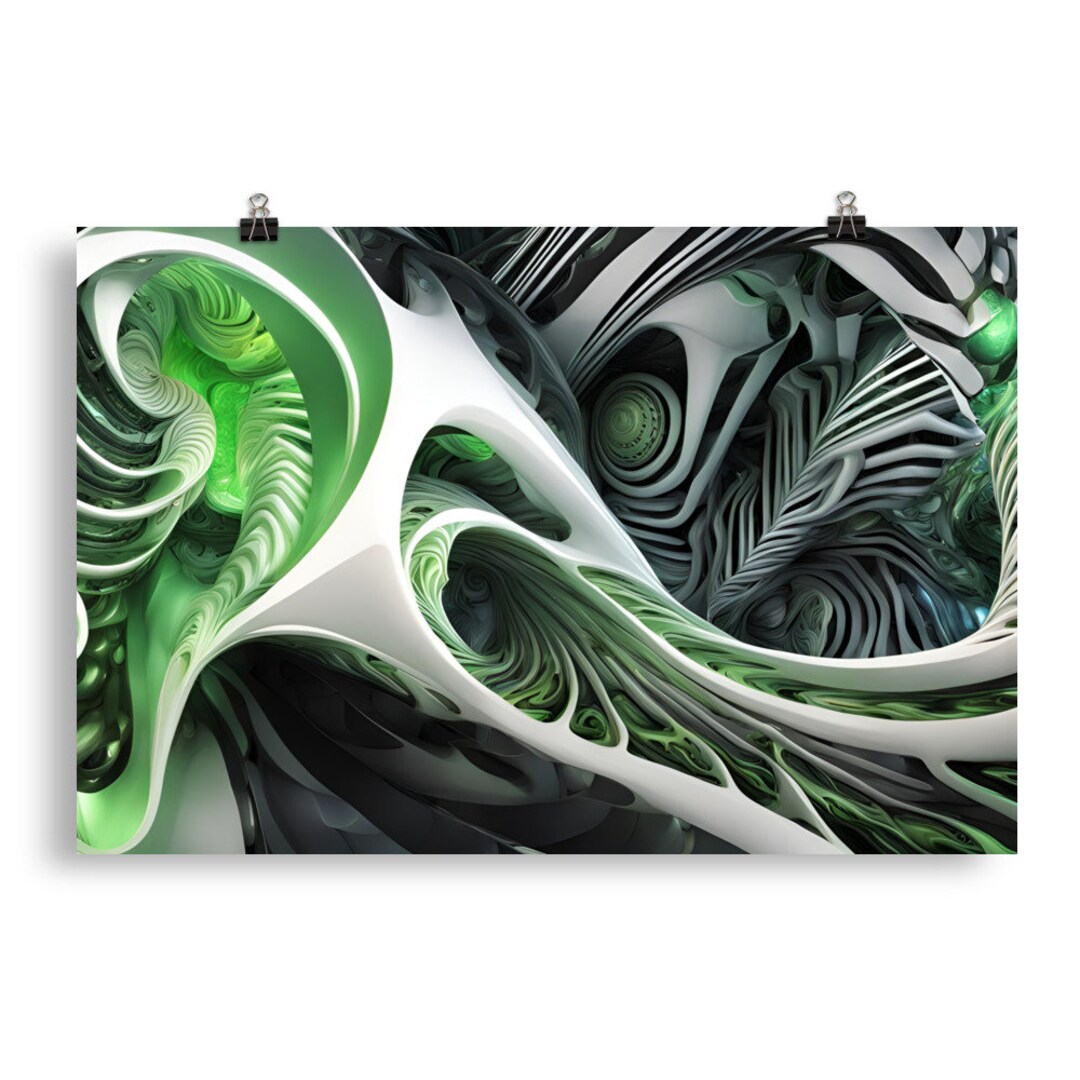 Abstract Surrealism 110 - Psychedelic Wall Art - Poster - Print - Home ...