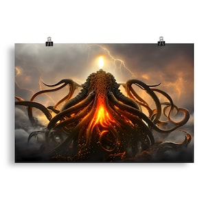 Cthulhu Rising Wall Art Poster Print