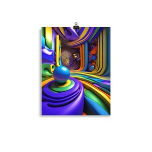 Abstract surrealisme 167 - psychedelische kunst aan de muur - poster - print - woondecoratie