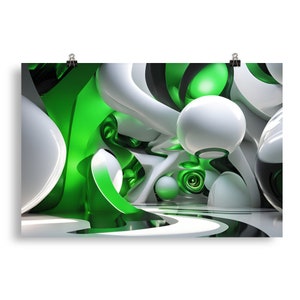 Abstract surrealisme 97 - psychedelische kunst aan de muur - poster - print - woondecoratie