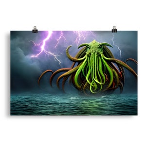 Cthulhu Rising Wall Art Poster Print