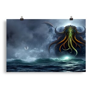Cthulhu Rising Wall Art Poster Print