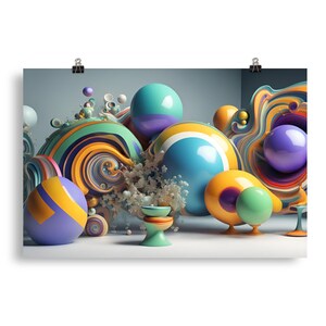 Abstract Surrealism 22 - Psychedelic Wall Art - Poster - Print - Home Decor