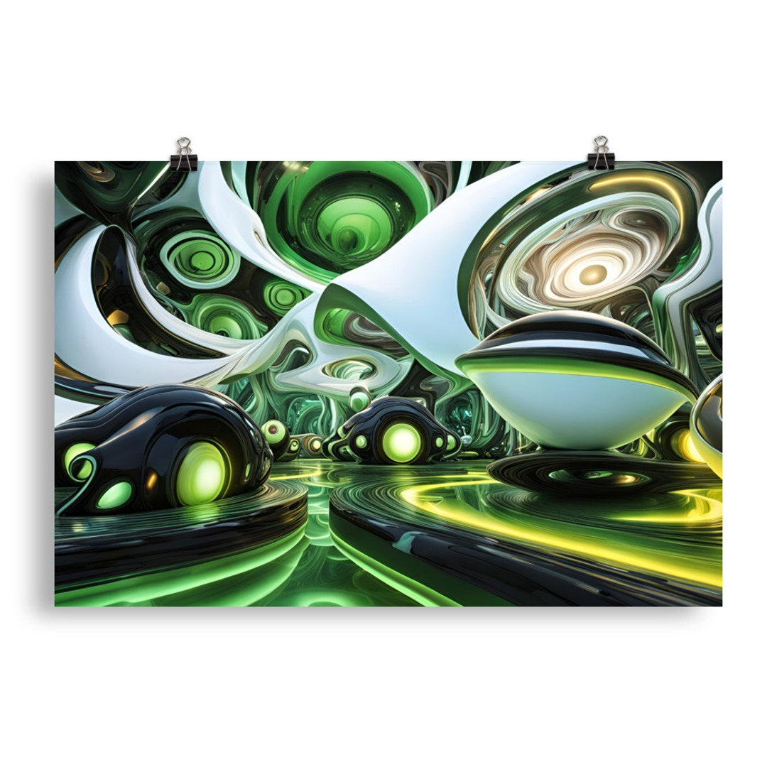 Abstract Surrealism 113 - Psychedelic Wall Art - Poster - Print - Home ...
