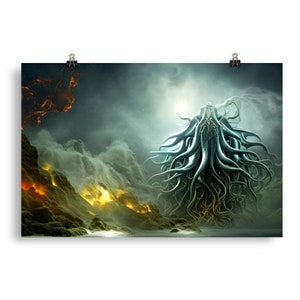 Cthulhu Rising Wall Art Poster Print