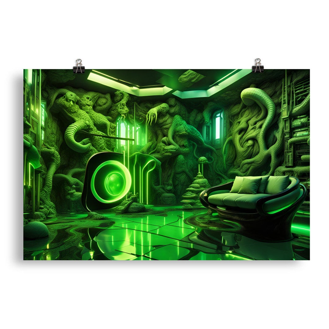 Abstract Surrealism 65- Psychedelic Wall Art - Poster - Print - Home ...