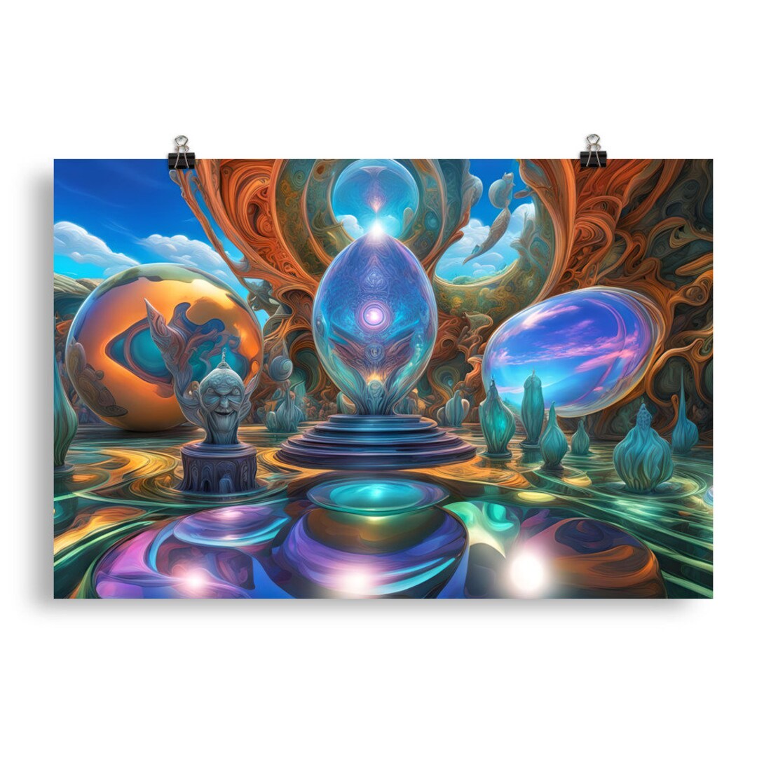 Abstract Surrealism 179 - Psychedelic Wall Art - Poster - Print - Home ...