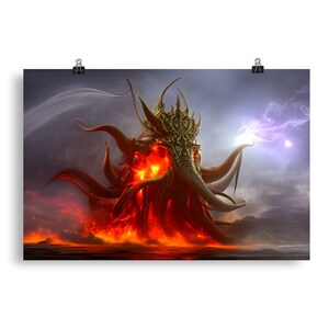 Cthulhu Rising Wall Art Poster Print