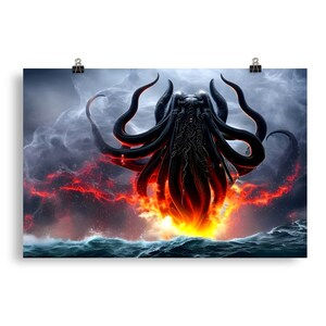 Cthulhu Rising Wall Art Poster Print