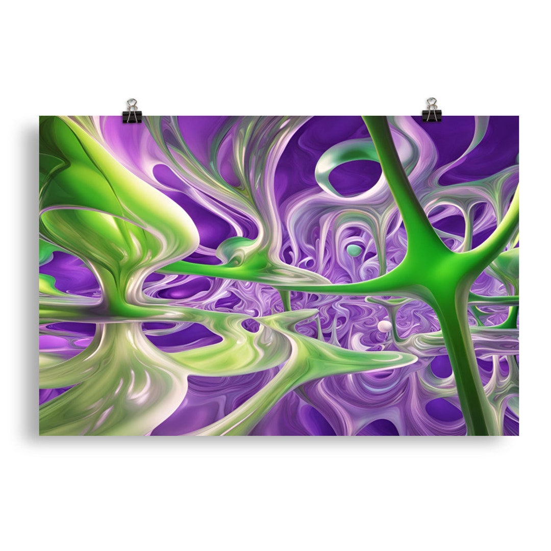 Abstract Surrealism 140 - Psychedelic Wall Art - Poster - Print - Home ...