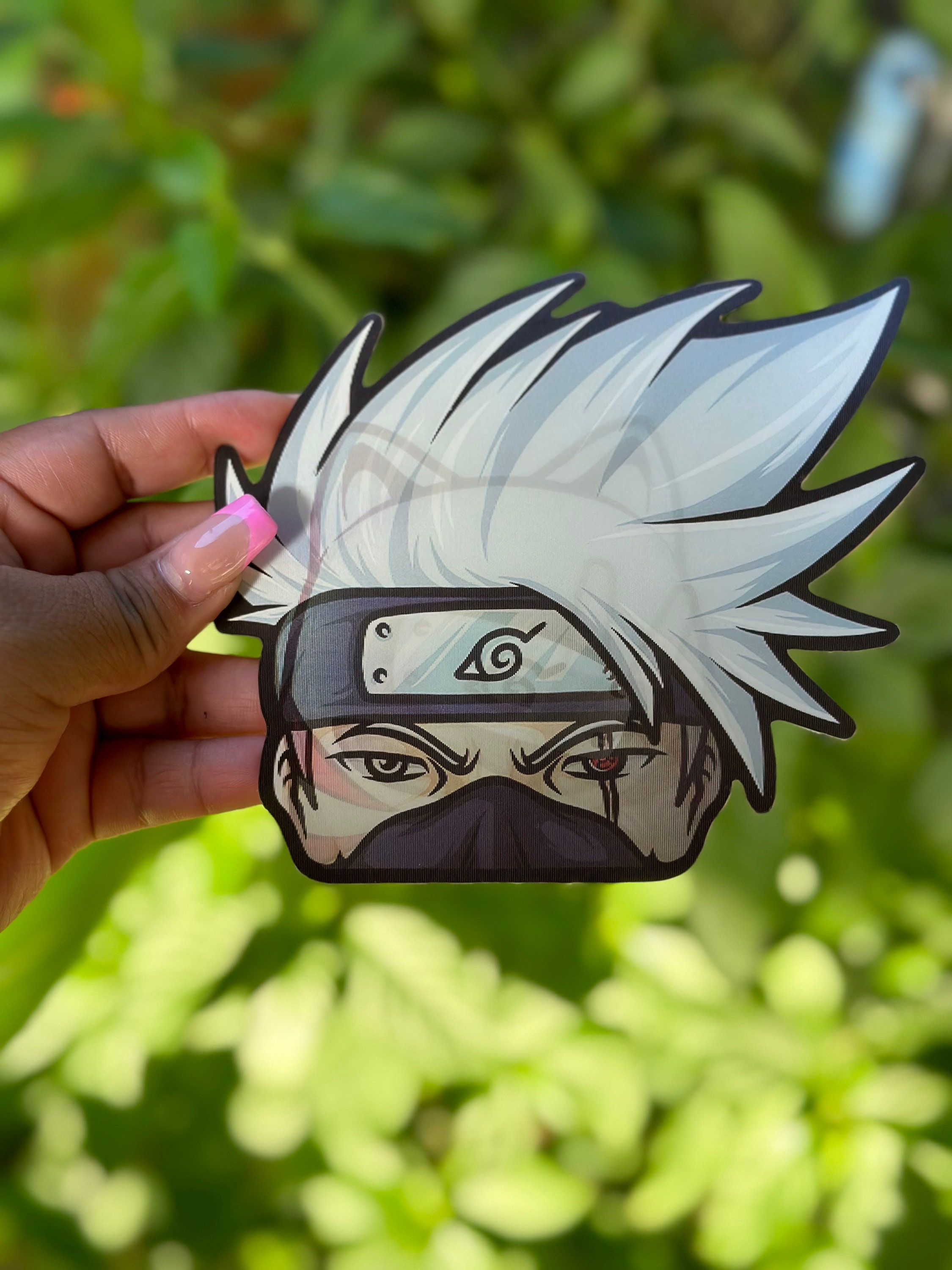 Naruto Funny Hitting Glass Auto Cartoon Decals Sticker 