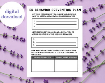 Plan de prevención para la recuperación de los trastornos alimentarios PDF Anorexia Bulimia Recuperación por atracones Recuperación de la disfunción eréctil Plan de recuperación imprimible para los trastornos alimentarios