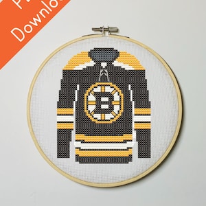 Hockey Sweater Cross Stitch Pattern, PDF pattern, instant download,