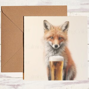 Fox Greeting Card | Card for Fox lover | Birthday | With love | Single card blank on the inside