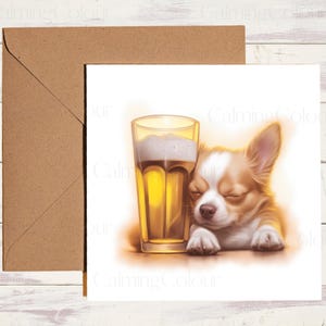 Chihuahua Greeting Card | Card for dog lover | Birthday | With love | Single card blank on the inside