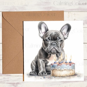 French Bulldog Birthday Card