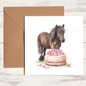 Shetland Pony Birthday Card
