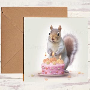 Squirrel Birthday Card