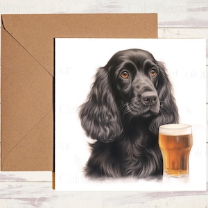 Black Cocker Spaniel Greeting Card