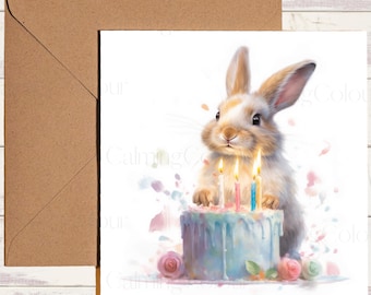 Rabbit Birthday Card | Bunny Lover Greeting Card
