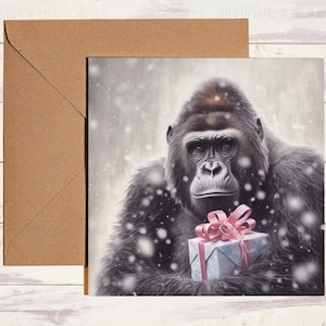 Gorilla Christmas Card