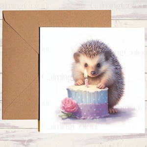 Hedgehog Birthday Card
