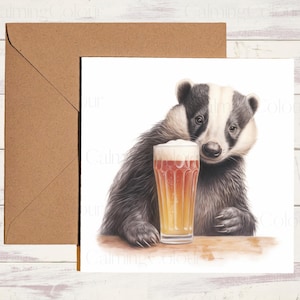 Badger Greeting Card