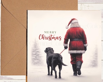 Black Labrador Christmas Card | Dog Lover Greeting Card