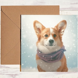 Corgi Christmas Card | Dog Lover Greeting Card
