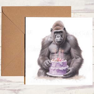 Gorilla Birthday Card