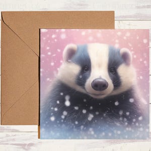 Badger Christmas Card