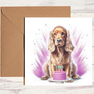 Cocker Spaniel Birthday Card