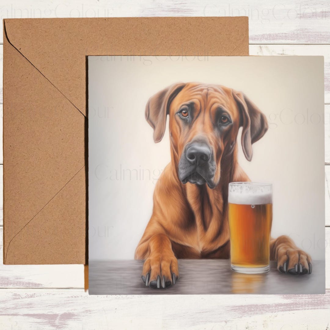 Rhodesian Ridgeback Greeting Card | Dog Lover Birthday Card - Etsy