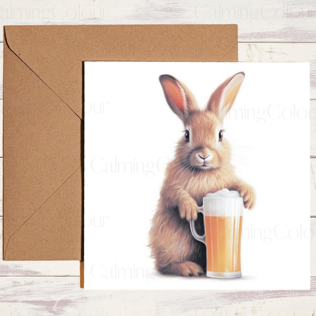 Rabbit Greeting Card | Card for Bunny Lover | Birthday | With Love ...