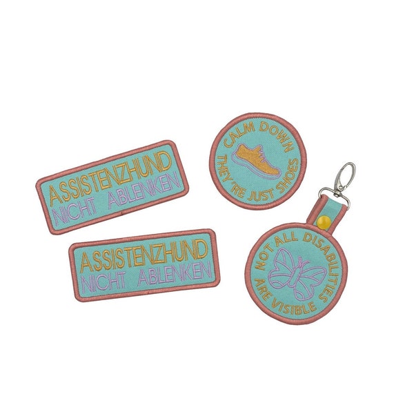 Assistance dog patch set