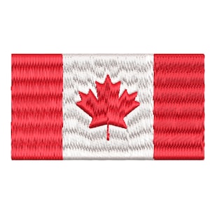 Canada Flag Embroidery Digital File Multiple Sizes and Formats