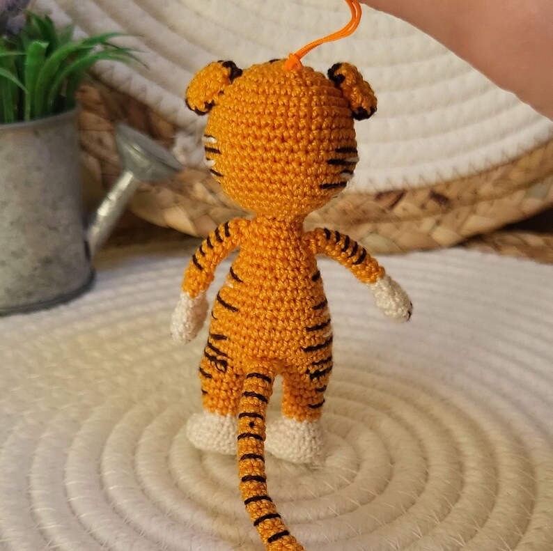 Crochet Tiger Keychain Amigurumi Big Cat, Toy Amigurumi Handmade