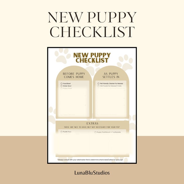 New Puppy Checklist | What to Get for New Puppy | All Inclusive List of New Puppy Essentials - Necessities Plus Wishlist/Bonus Items